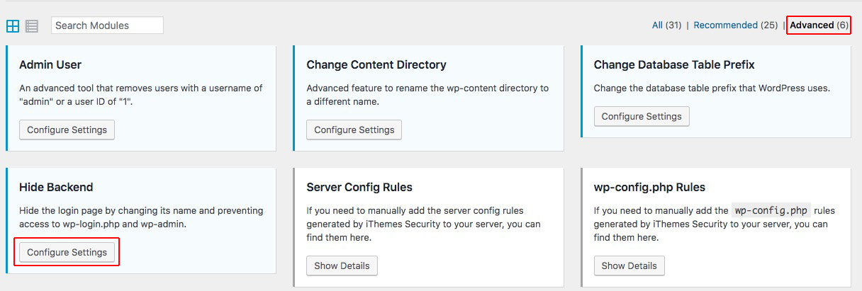 The only 2 settings for securing WP Admin